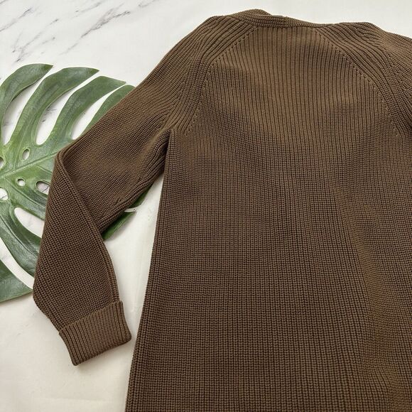 Margaret O'Leary Womens Shawl Collar Cardigan Sweater Size XS Brown Chunky Knit - Picture 11 of 12